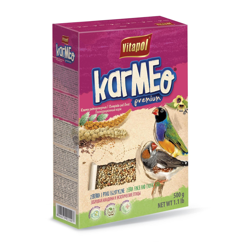 Vitapol Karmeo Pokarm Karmeo Dla Zeberki i Ptaków Egzotycznych 500g